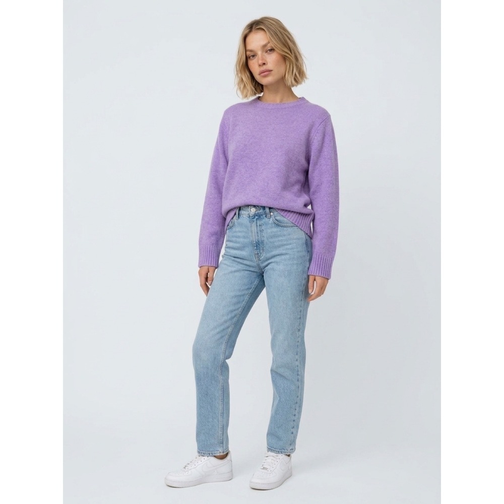 8 Seconds Purple Wool Blend Crewneck Sweater Vintage Retro Y2K Minimalist